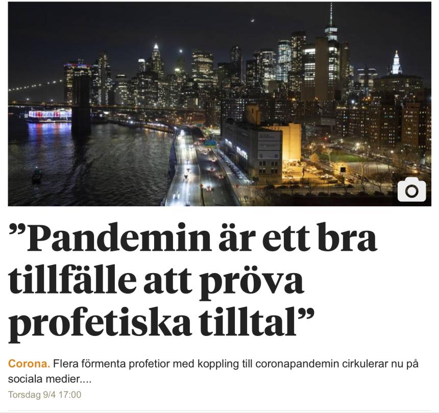 Profeter och Corona