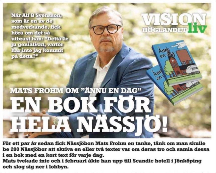 Reklam fr nnu en dag i Vision Hglandet.